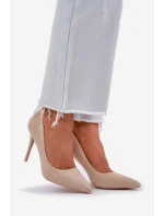 Klasické Lodičky Z Eko Semiše Světle Béžové model 21684494 - Boto