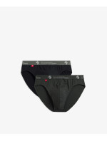 Pánske športové nohavičky ATLANTIC 2Pack - black/khaki