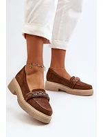 Dámske semišové mokasíny Zazoo 3429/W hnedé - Zazoo