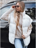 Dámská prošívaná vesta ecru Dstreet model 21966309 - FashionStreet