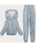 Teplý blankytný teplákový dámsky komplet (YP-1104)