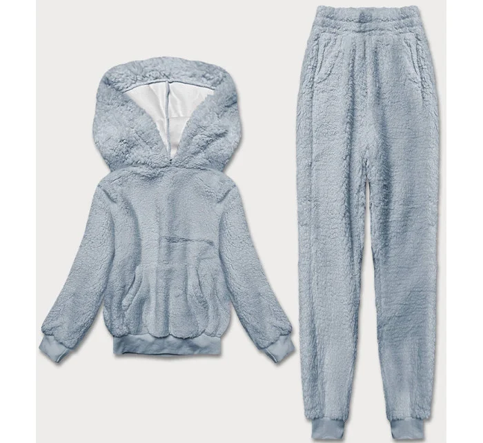 Teplý blankytný teplákový dámsky komplet (YP-1104)