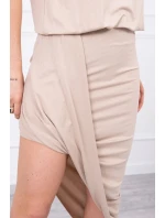 Sukienka asymetryczna beżowa Sukienka asymetryczna beżowa