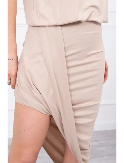 Sukienka asymetryczna beżowa Sukienka asymetryczna beżowa