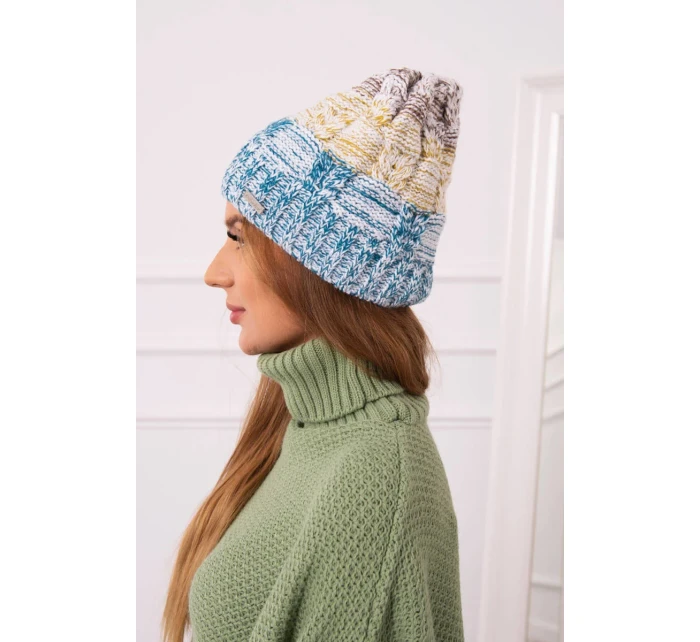Fleecová čiapka Dolores K303 marine+kiwi+brown Fleecová čiapka Dolores K303 marine+kiwi+brown