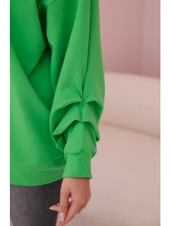 Bavlnená blúzka s mašľou svetlozelená