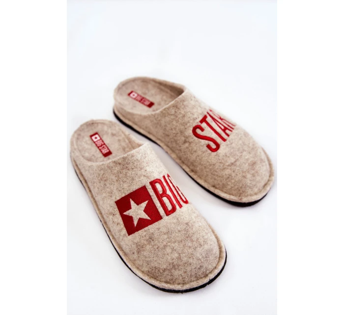 Domácí pantofle Big Star model 21600995 Béžová - Big Star Shoes
