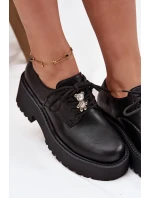 Dámské polobotky s přezkou ekokůže černé model 21714769 - Boto Dámské polobotky s přezkou ekokůže černé model 21714769 - Boto