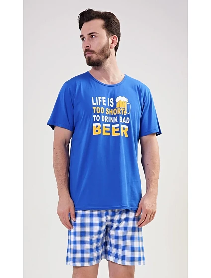 Pánské pyžamo šortky Life model 22408317 - Vienetta MAN Pánské pyžamo šortky Life model 22408317 - Vienetta MAN