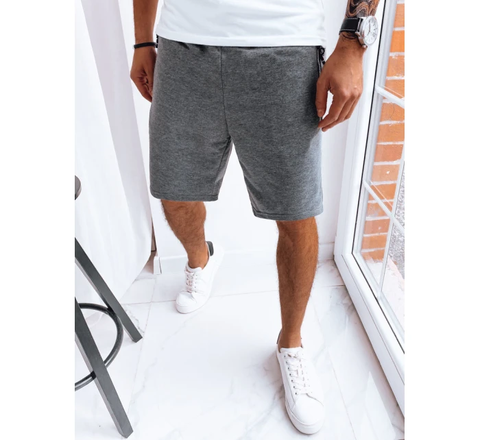 Pánske tmavosivé teplákové šortky FashionStreet SX2267