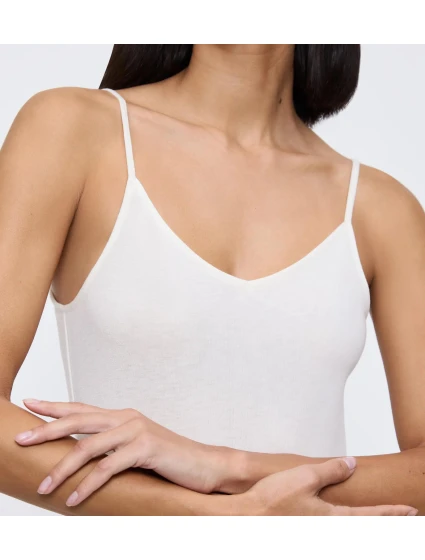 Beauty Layers Spaghetti Top Wool - WHITE - TRIUMPH WHITE - TRIUMPH