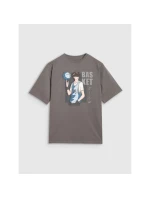 Chlapčenské tričko oversize s potlačou 4F 4FJRAW25TTSHM3062-24S Chlapčenské tričko oversize s potlačou 4F 4FJRAW25TTSHM3062-24S