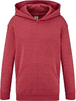 Fruit of the Loom Classic Kids Hooded Sweat Detská mikina s kapucňou 16.2043 vintage heather red