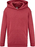 Fruit of the Loom Classic Kids Hooded Sweat Detská mikina s kapucňou 16.2043 vintage heather red
