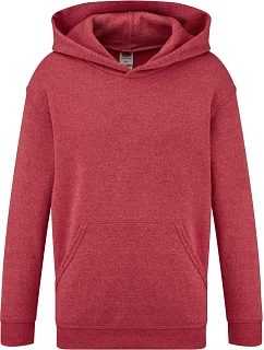 Fruit of the Loom Classic Kids Hooded Sweat Detská mikina s kapucňou 16.2043 vintage heather red