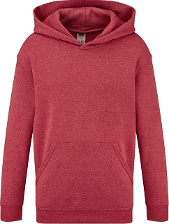 Fruit of the Loom Classic Kids Hooded Sweat Detská mikina s kapucňou 16.2043 vintage heather red