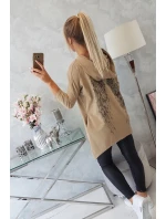 Mikina s potlačou ťavích krídel Mikina s potlačou ťavích krídel