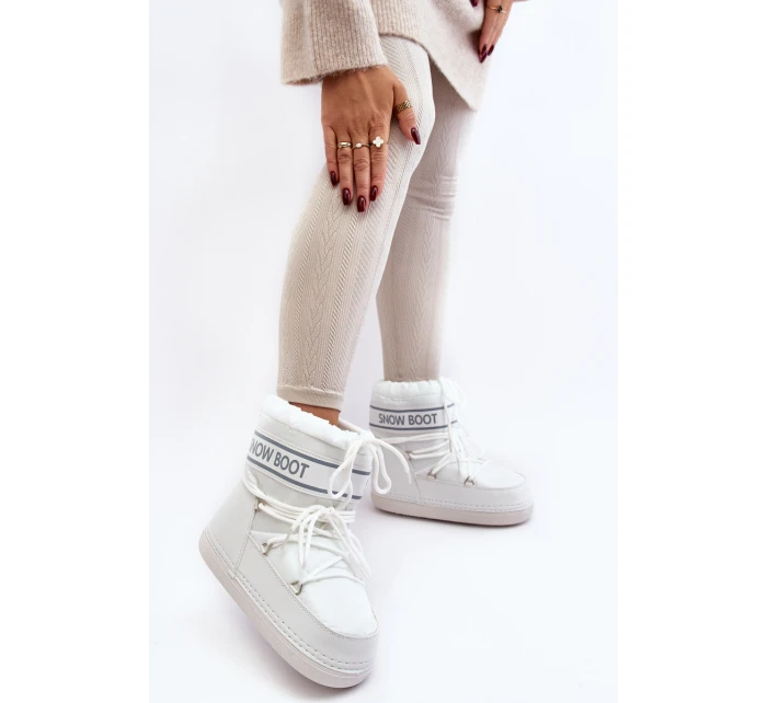 Damskie Wiązane Śniegowce Białe Soia Damskie Wiązane Śniegowce Białe Soia