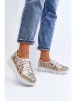 Kožené Polobotky Na Platformě Bežové model 21646202 - Zazoo