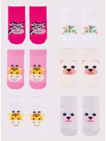 Yoclub členkové tenké ponožky vzor farby 6-Pack P2 Multicolor