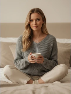 dámský svetr světle šedý Dstreet model 21982724 - FashionStreet