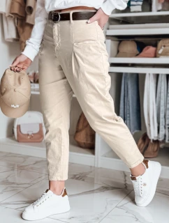 Dámske chinos nohavice CHINOSKA light beige Dstreet UY2557