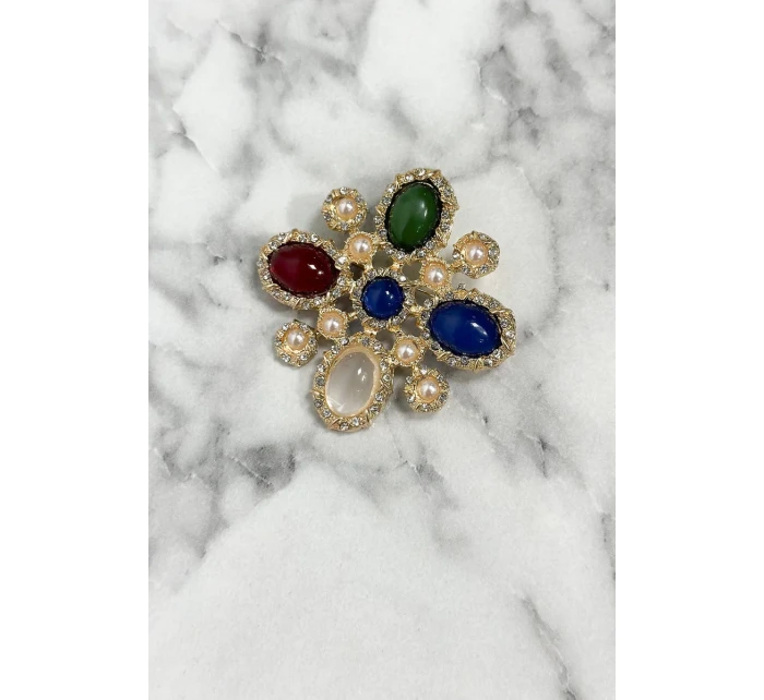 Kvetinová brošňa 2 viacfarebné