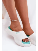 Piankowe Klapki Damskie Big Star RR274A586 Białe