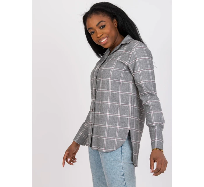 Dámska košeľa LK-KS-508770.49P-sivá Dámska košeľa LK-KS-508770.49P-sivá