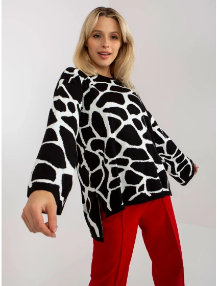 Sveter RV SW 14276.09X biela čierna