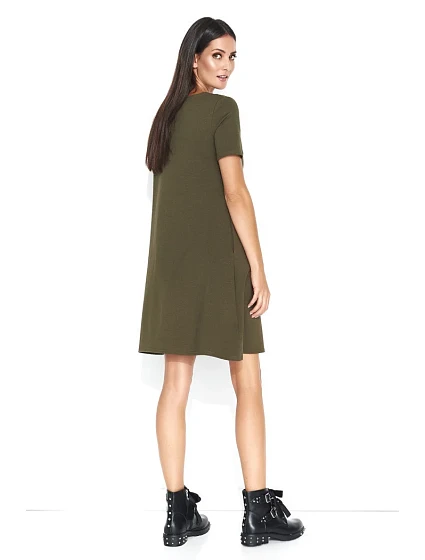 Dámské šaty na denní nošení ve model 15042524 střihu krátké khaki Khaki - Makadamia