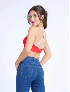 Športová podprsenka O02A11MC01P-G587 červená - Guess