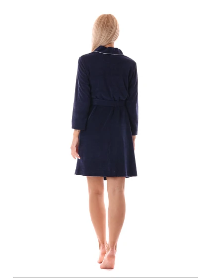 dámský krátký župan Bari kimono Midnight blue