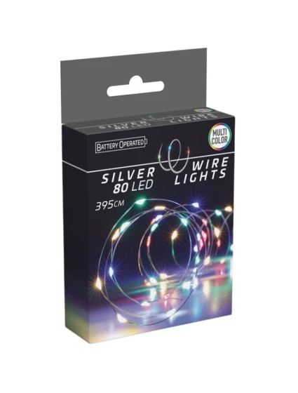 DRÔTENÉ SVETLÁ GIRLANDA NA BATÉRIE 80 VIEDOL VIAC FARIEB