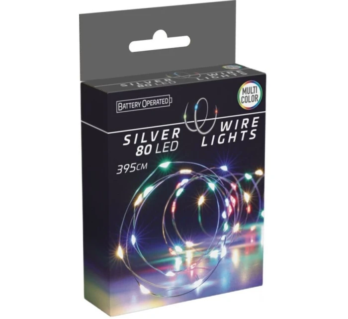 DRÔTENÉ SVETLÁ GIRLANDA NA BATÉRIE 80 VIEDOL VIAC FARIEB