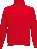 Fruit of the Loom Premium Zip Neck Sweat Mikina s 1/4 zipsom 16.2032 červená