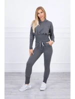 model 18747593 žebrovaná sada v grafitové barvě - K-Fashion model 18747593 žebrovaná sada v grafitové barvě - K-Fashion