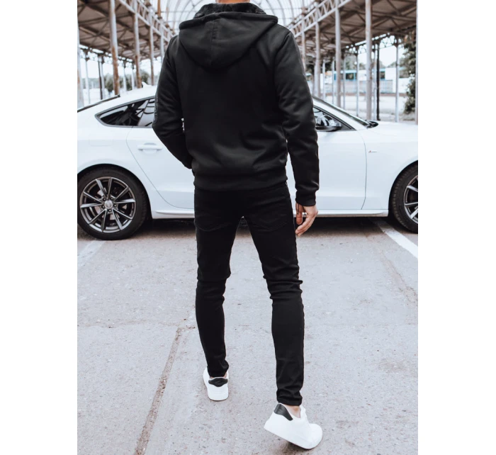 Pánská rozepínací zateplená mikina černá Dstreet model 21970397 - FashionStreet