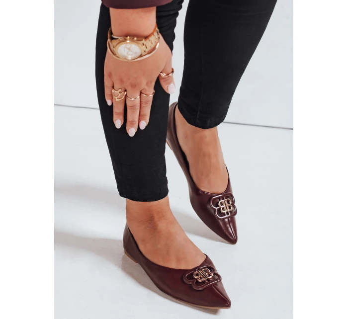 Dámské bordó baleríny Dstreet model 21992139 - FashionStreet