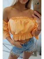 Broskyňovo sfarbená pruhovaná blúzka Broskyňovo sfarbená pruhovaná blúzka