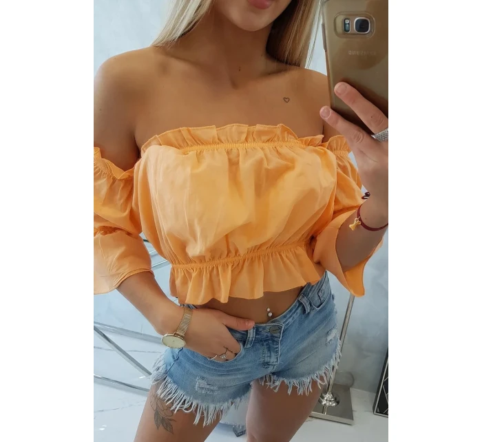 Broskyňovo sfarbená pruhovaná blúzka Broskyňovo sfarbená pruhovaná blúzka