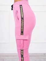 Nohavice Cargo svetlo ružové