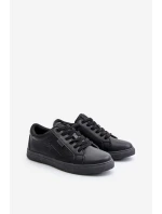 Trampki Męskie Z Eko Skóry Big Star OO174021 Hi-Poly System Czarne Trampki Męskie Z Eko Skóry Big Star OO174021 Hi-Poly System Czarne