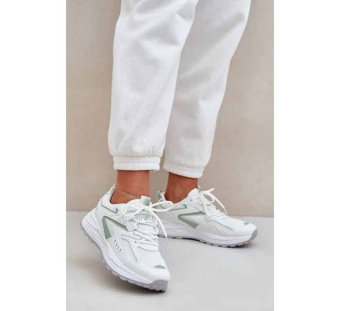 Buty Sportowe Damskie Big Star NN274A095 HI-POLY SYSTEM Biało-Zielone Buty Sportowe Damskie Big Star NN274A095 HI-POLY SYSTEM Biało-Zielone