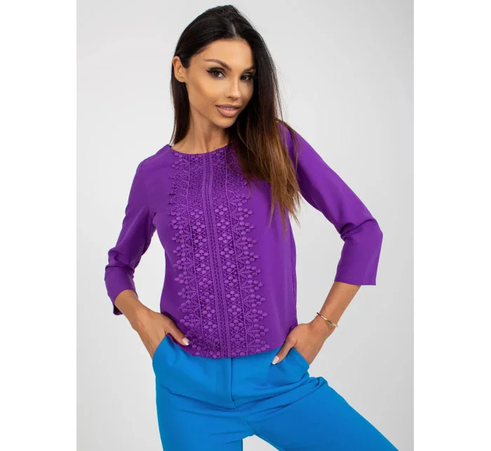 Dámska blúzka LK BZ 506521.90 tmavo fialová - Lakerta