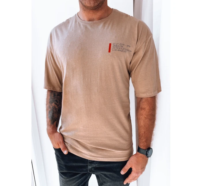 Pánske tričko s potlačou cappuccina FashionStreet RX5303