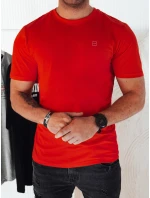 Pánské oranžové tričko s potiskem Dstreet model 21974991 - FashionStreet