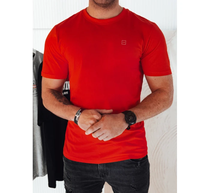 Pánské oranžové tričko s potiskem Dstreet model 21974991 - FashionStreet