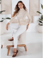 Dámský svetr s rolákem cream Dstreet model 21990930 - FashionStreet