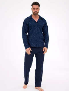Cornette pánske pyžamo 114/80 dĺžka/r 3XL-5XL bez zipsu